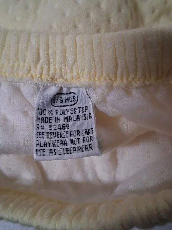 Vintage Baby Outfit Small Steps 6/9 Mos Yellow Sailboat Shirt Set Nautical 2 Pc - Picture 14 of 16